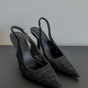 Elegant Black Slingback Heels